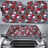 Rose Branch Skull Car Auto Sun Shade