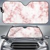 Rose Pink Marble Car Auto Sun Shade