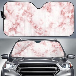 Rose Pink Marble Car Auto Sun Shade