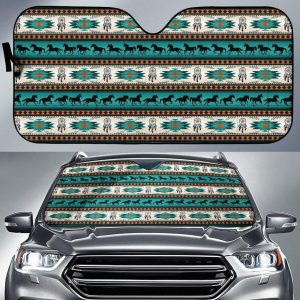 Running Horse Native American Pride Car Auto Sun Shade