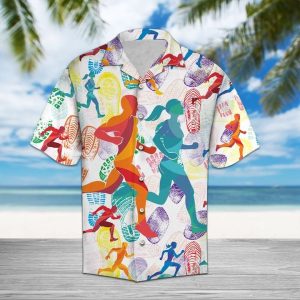 Running Lovers Hawaiian Shirt Summer Button Up
