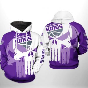 Sacramento Kings NBA Team Skull 3D Printed Hoodie/Zipper Hoodie