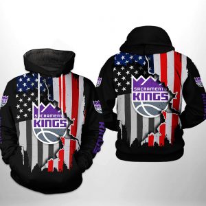 Sacramento Kings NBA US Flag Team 3D Printed Hoodie/Zipper Hoodie