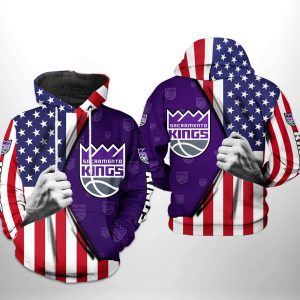 Sacramento Kings NBA US Flag Team 3D Printed Hoodie/Zipper Hoodie