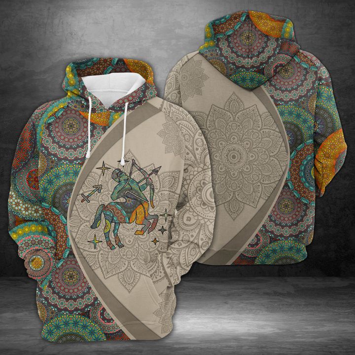 Sagittarius Horoscope Mandala 3D Printed Hoodie/Zipper Hoodie Sagittarius Horoscope Mandala 3D Printed Hoodie/Zipper Hoodie