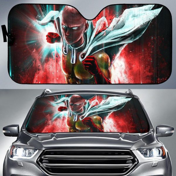 Saitama One Punch Mans Anime Car Auto Sun Shade