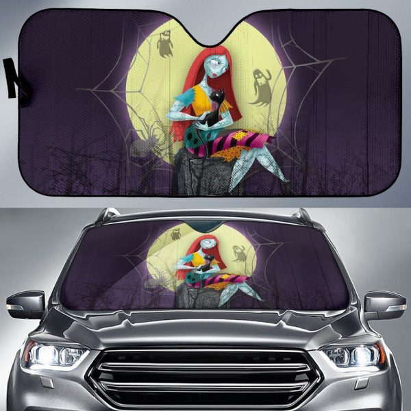 Sally And Black Cat Nightmare Car Auto Sun Shade