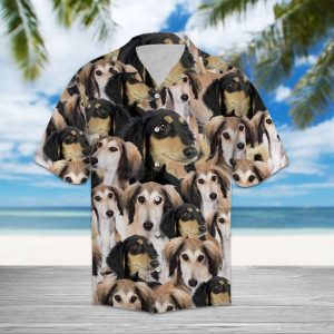 Saluki Hawaiian Shirt Summer Button Up