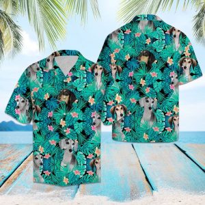 Saluki Tropical Hawaiian Shirt Summer Button Up