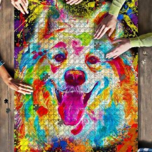 Samoyed Dog Colorful Jigsaw Puzzle Set