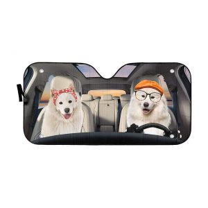 Samoyed Dogs Car Auto Sun Shade