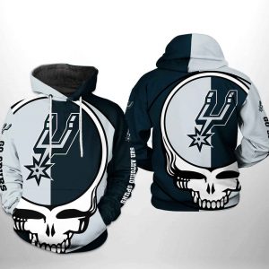 San Antonio Spurs NBA Grateful Dead 3D Printed Hoodie/Zipper Hoodie