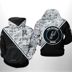 San Antonio Spurs NBA US Camo Team 3D Printed Hoodie/Zipper Hoodie