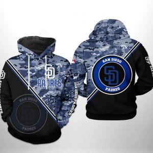 San Diego Padres MLB Camo Team 3D Printed Hoodie/Zipper Hoodie