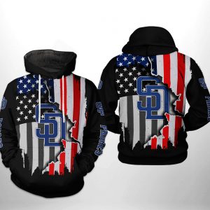 San Diego Padres MLB US Flag 3D Printed Hoodie/Zipper Hoodie