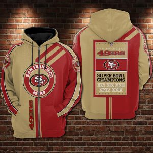 San Francisco 49ers 3D Printed Hoodie/Zipper Hoodie