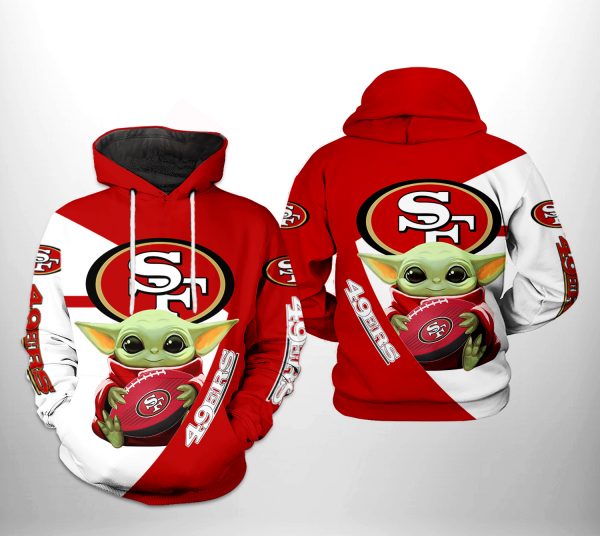 San Francisco 49ers NFL Baby Yoda Team 3D Printed Hoodie/Zipper Hoodie