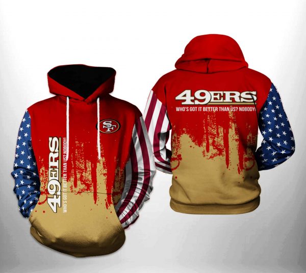 San Francisco 49ers NFL Team US 3D Printed Hoodie/Zipper Hoodie