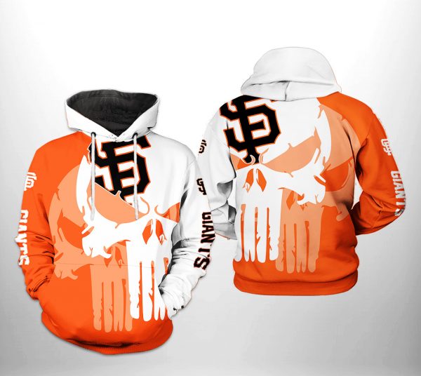 San Francisco Giants MLB Team Skull 3D Printed Hoodie/Zipper Hoodie