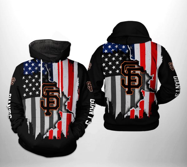 San Francisco Giants MLB US Flag 3D Printed Hoodie/Zipper Hoodie