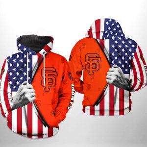 San Francisco Giants MLB US Flag 3D Printed Hoodie/Zipper Hoodie