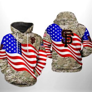 San Francisco Giants MLB US Flag Camo Veteran 3D Printed Hoodie/Zipper Hoodie