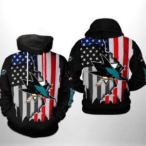 San Jose Sharks NHL US FLag Team 3D Printed Hoodie/Zipper Hoodie