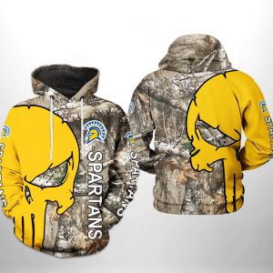 San Jose State Spartans NCAA Camo Veteran Hunting 3D Printed Hoodie/Zipper Hoodie