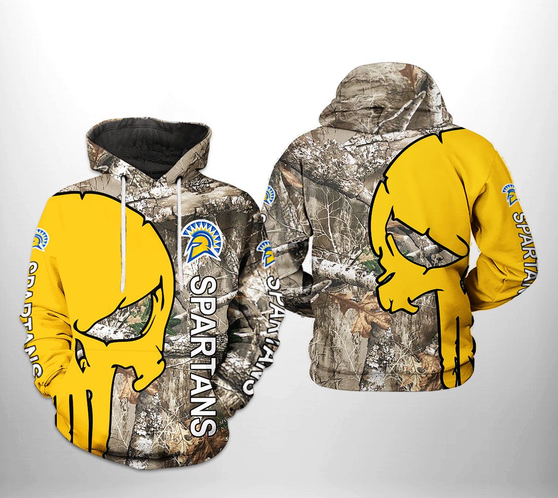 San Jose State Spartans NCAA Camo Veteran Hunting 3D Printed Hoodie/Zipper Hoodie San Jose State Spartans NCAA Camo Veteran Hunting 3D Printed Hoodie/Zipper Hoodie