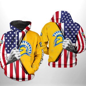 San Jose State Spartans NCAA US Flag 3D Printed Hoodie/Zipper Hoodie