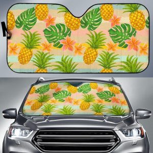 Sand Beach Pineapple Car Auto Sun Shade