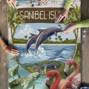Sanibel Island, Florida Montage Jigsaw Puzzle Set