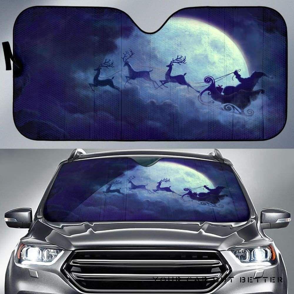 Santa Claus Moon Car Auto Sun Shade Santa Claus Moon Car Auto Sun Shade