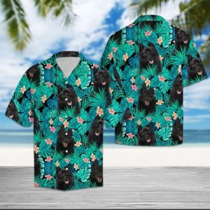 Schipperke Tropical Hawaiian Shirt Summer Button Up