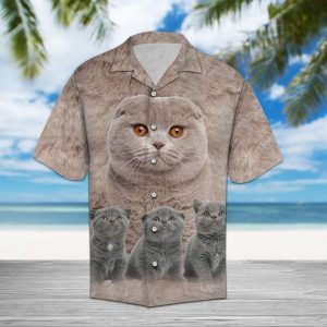 Scottish Fold Great Hawaiian Shirt Summer Button Up