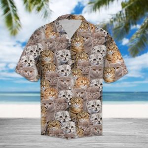 Scottish Fold Hawaiian Shirt Summer Button Up