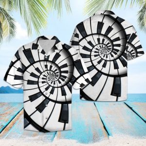 Scpiano Fractal Hawaiian Shirt Summer Button Up
