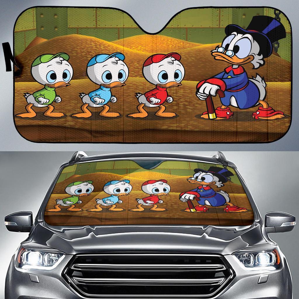 Scrooge Louie Dewey Huey Ducks Car Auto Sun Shade Scrooge Louie Dewey Huey Ducks Car Auto Sun Shade