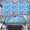 Sea Blue Mermaid Scales Car Auto Sun Shade