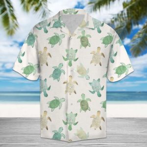 Sea Turtle Hawaiian Shirt Summer Button Up