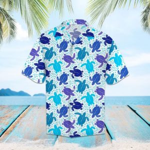 Sea Turtle Hawaiian Shirt Summer Button Up