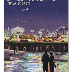 Seaside Park At Night Jigsaw Puzzle Set