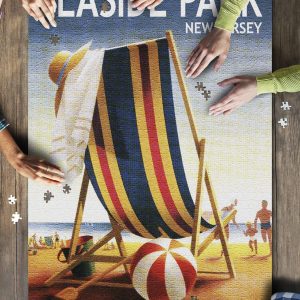 Seaside Park, New Jersey Beach Chair And Ball? Jigsaw Puzzle Set