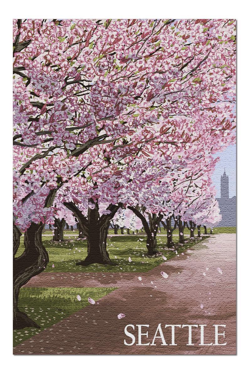 Seattle Cherry Blossoms Jigsaw Puzzle Set Seattle Cherry Blossoms Jigsaw Puzzle Set