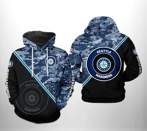 Seattle Mariners MLB Camo Team 3D Printed Hoodie/Zipper Hoodie