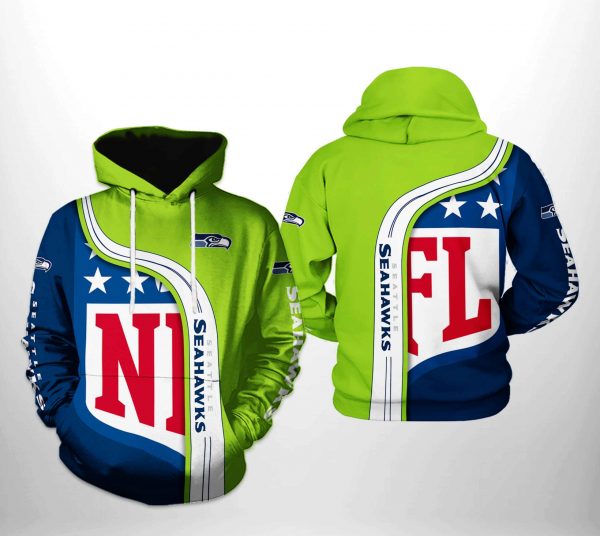 Seattle Seahawks NFL Team 3D Printed Hoodie/Zipper Hoodie