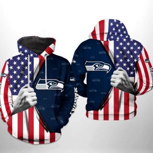 Seattle Seahawks NFL US Flag Team 3D Printed Hoodie/Zipper Hoodie