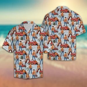 Sexy Cowboy Hawaiian Shirt Summer Button Up