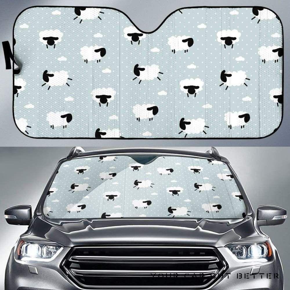 Sheep Polka Dot Cloud Pattern Car Auto Sun Shade Sheep Polka Dot Cloud Pattern Car Auto Sun Shade