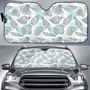Shell Polynesian Tribal Car Auto Sun Shade